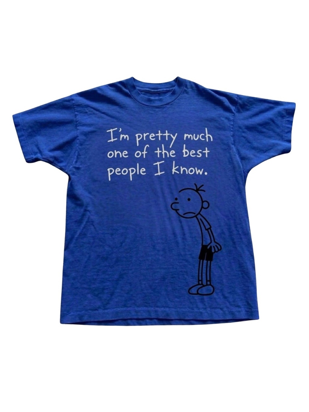 Gildan Blue Graphic Tee with Humorous Quote